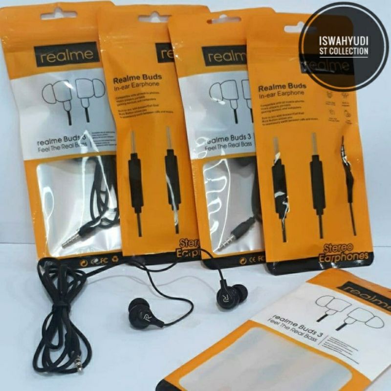 ISC - HEADSET REALME BUDS 3 - HEADSET REALME BUDS 3 C21Y C20 HANDSFREE REALME C25 SUPERBASS
