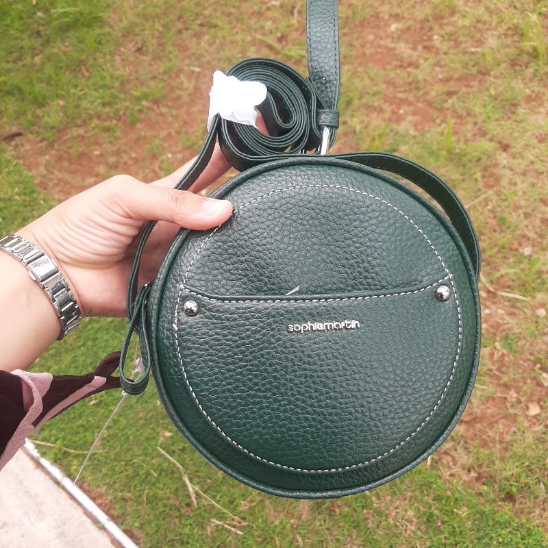 CLAVIRIA GREEN BAG Sophie Martin Sophie Paris Tas selempang wanita kulit hijau promo murah Tas kerja