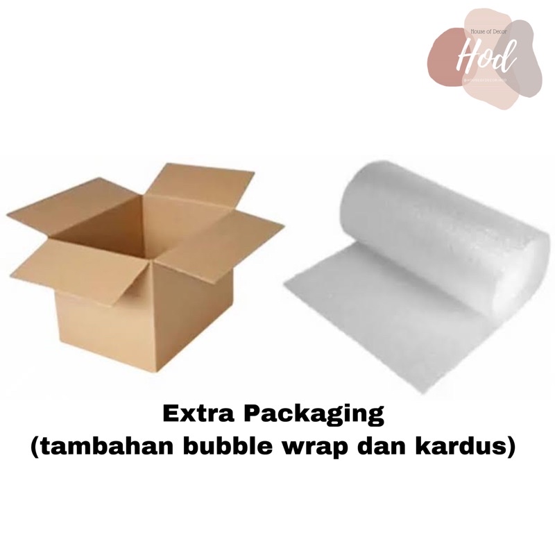 

Extra Packaging (Extra Bubble Wrap / Tambahan Potongan Kardus) Untuk Keamanan Kemasan