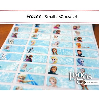 

Frozen Sticker. Name Label Small. Stiker karakter Frozen. cocok untuk nama anak buku, tas, sekolah