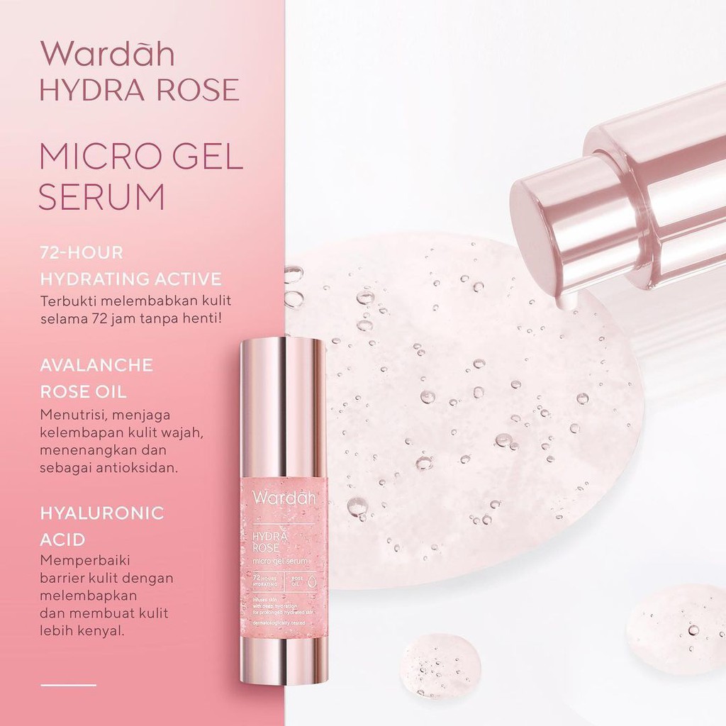 Wardah Hydra Rose Micro Gel Serum Netto 30ml