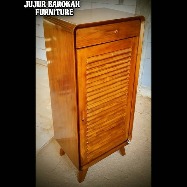 Ras Sepatu sandal Lemari Tempat Sepatu kayu Jati Krepyak Retro Minumalis Jujur Barokah