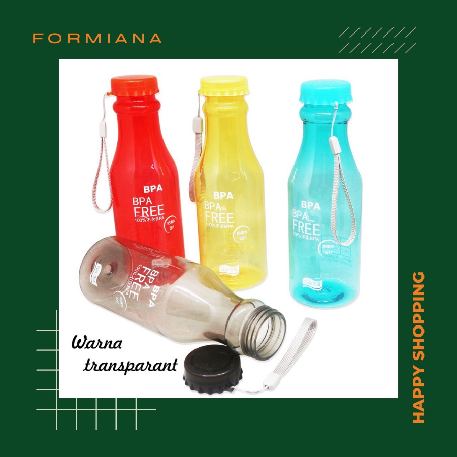 FM - Botol minum Doff BPA Free / botol minum 500ml - random colour/botol minum transparant/botol minum 500ml