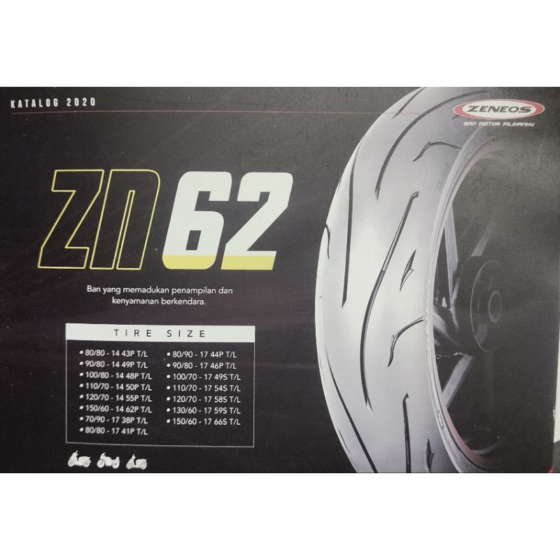 Ban Zeneos 110/70 17 ZN 62 TL
