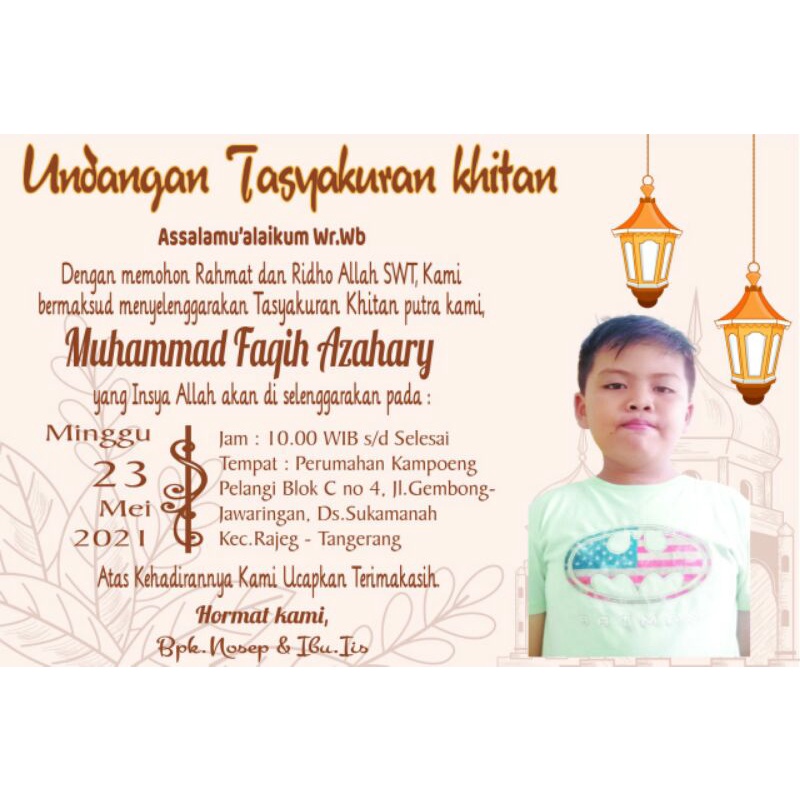 KARTU UNDANGAN KOPI KHITANAN