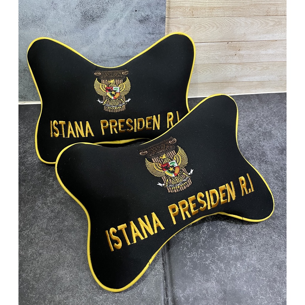 Bantal Mobil Istana Kepresidenan RI Hitam - Bantal Mobil - Bantal Kepala Istana Presiden