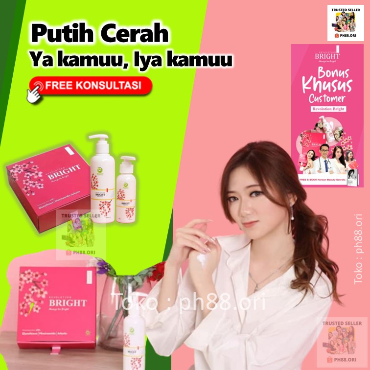 Revolution Bright Original Body Lotion Pemutih Kulit Seluruh Tubuh Terbaik Skincare Scarlett Whiteni