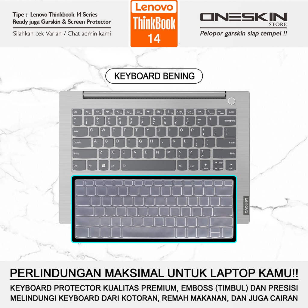 Pelindung Keyboard Protector Lenovo ThinkBook 14-IIL IML 13s-IML IWL 14s-IML Gen 1 Cooskin Silikon