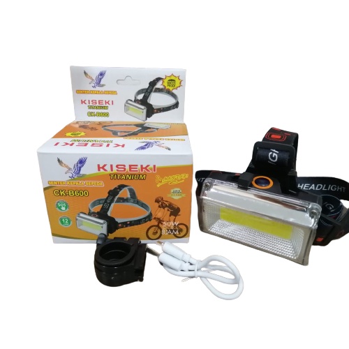 Kiseki Senter Kepala dan Senter Sepeda Kiseki Ck-B600 50Watt Terang 8 jam Senter Super Terang