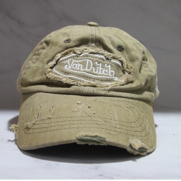 Topi Von Dutch Hijau Army Vintage Original Preloved