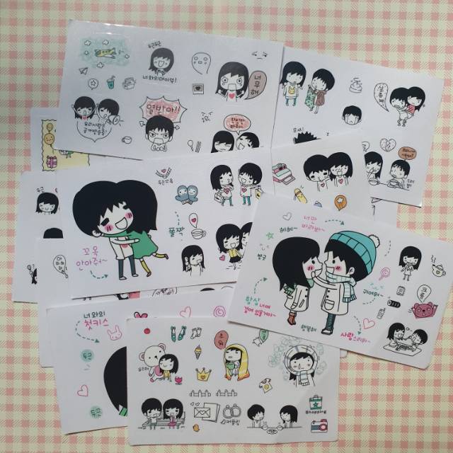

couple sticker for scrapbook and journal