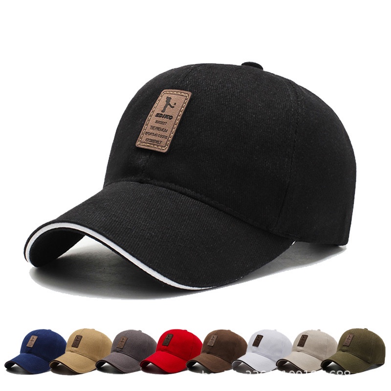 Topi Baseball Golf Pria &amp; Wanita Logo Ediko Sport Fashion Resizable Strap Material Cotton