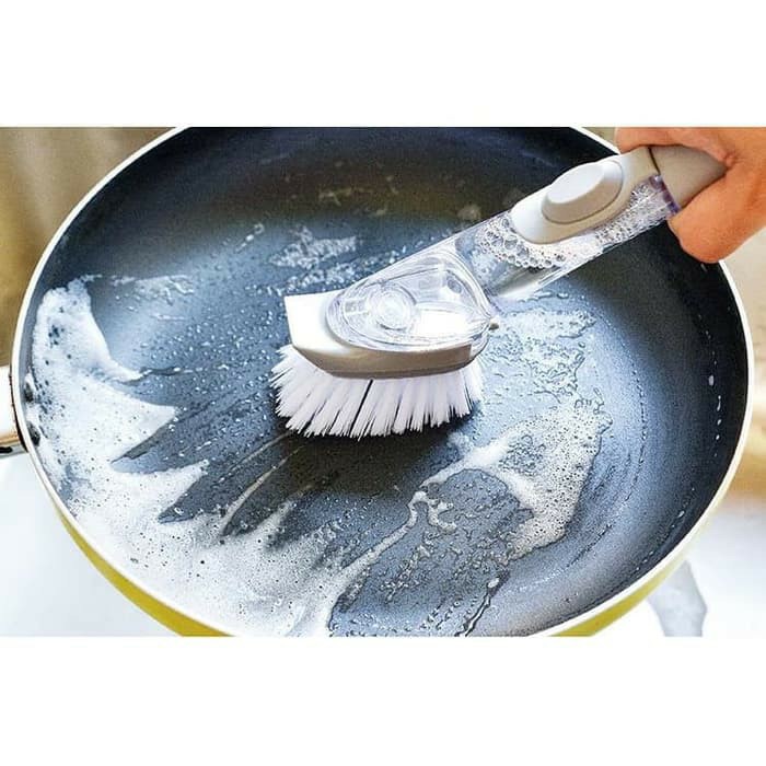 SIKAT CUCI PIRING PANCI BRUSH DAPUR SPONGE DISPENSER SABUN TONGKAT/CLEANING FLUID SCRUBBER