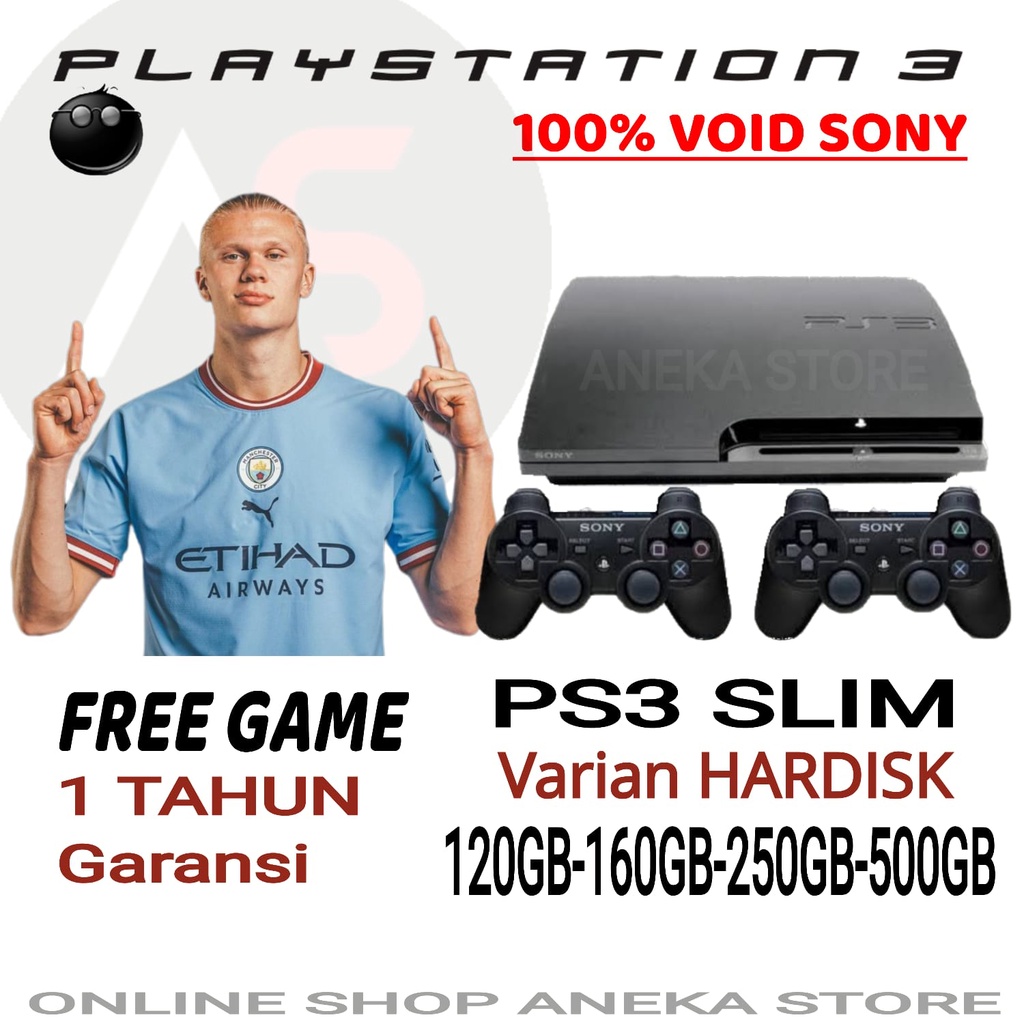 Ps3 Playstation 3 Slim Seri 2000X/ 3000X + Hdd 500gb/320gb/250gb/160gb + Full Games