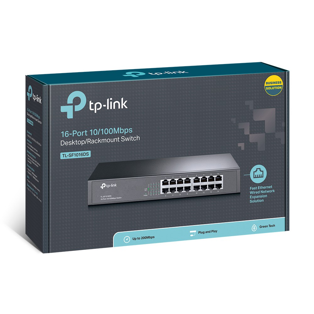 Desktop Switch TP Link TL-SF1016DS Rackmount 16Port - TPLink SF 1016DS