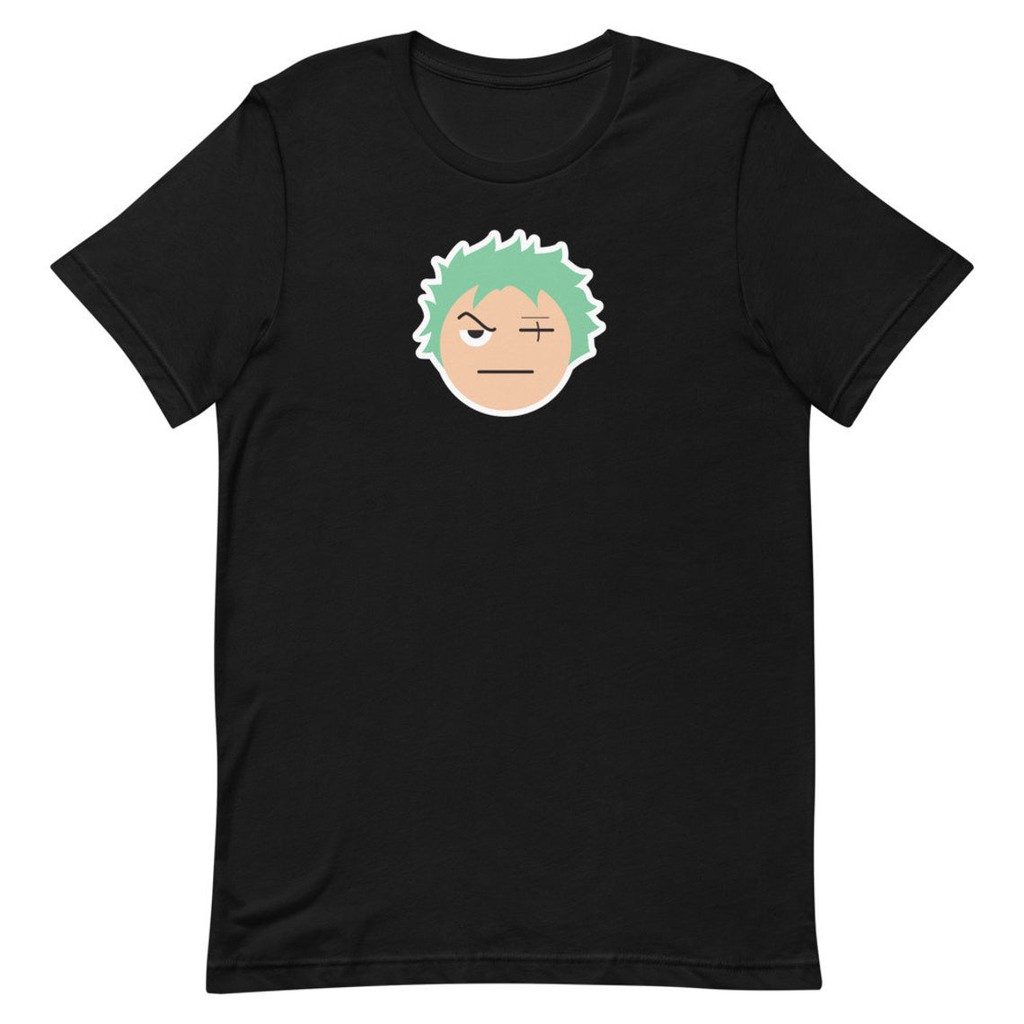 Tshirt Roronoa Zoro Head Onepiece Unisex Cotton combed