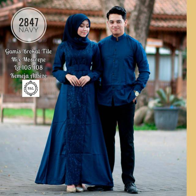 Gamis brokat tile