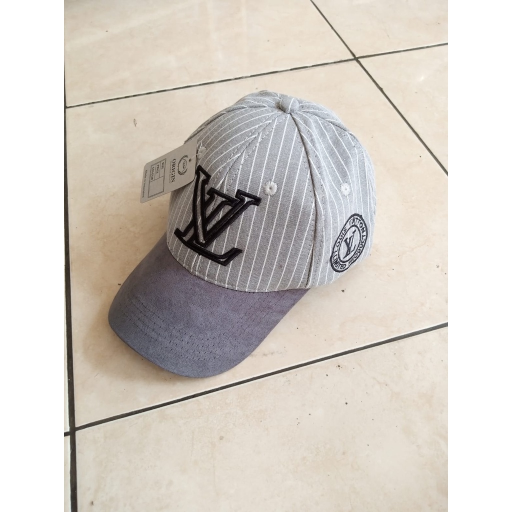 NEW PROMO TOPI DISTRO BORDIR LV KUALITAS PREMIUM UNISEX MOTIF GARIS-GARIS SPESIAL MURAH (COD)