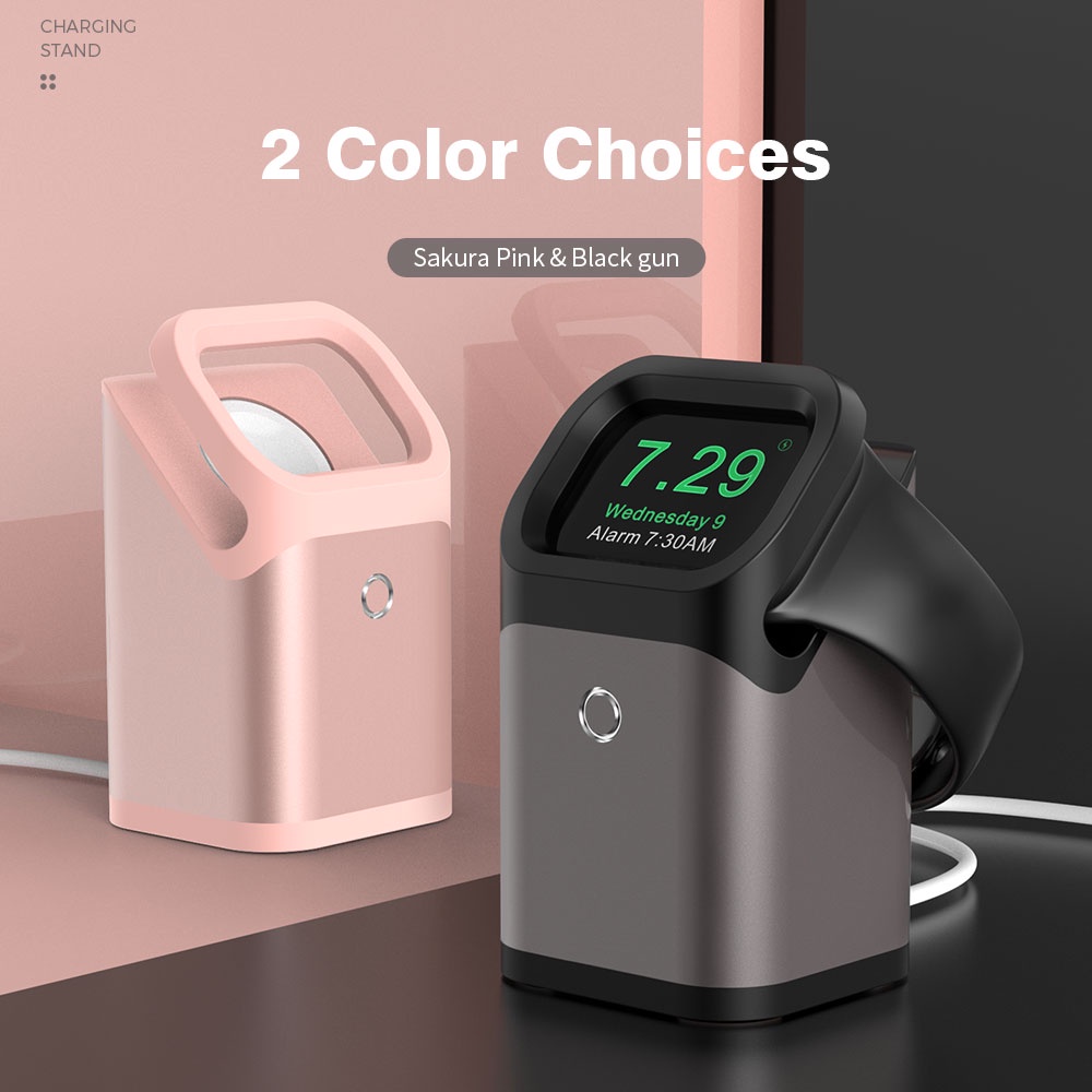 Stand Holder Charger Bahan Alloy Untuk Apple Watch 7 / 6 / SE / 5