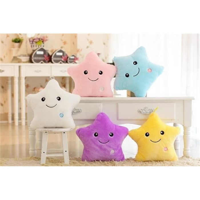 Best Seller Bantal Boneka Lampu Bintang Termurah Led Star Pillow Termasuk Baterai YD9WWmwT0WB3pR1
