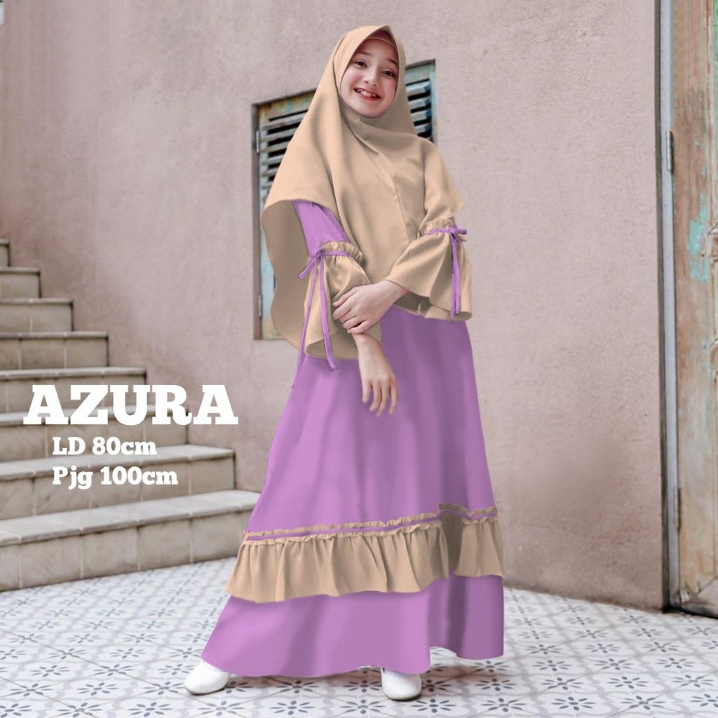 GR GAMIS ANAK TERBARU AZURA SR587 BAHAN SYAKILA PREMIUM HALUS