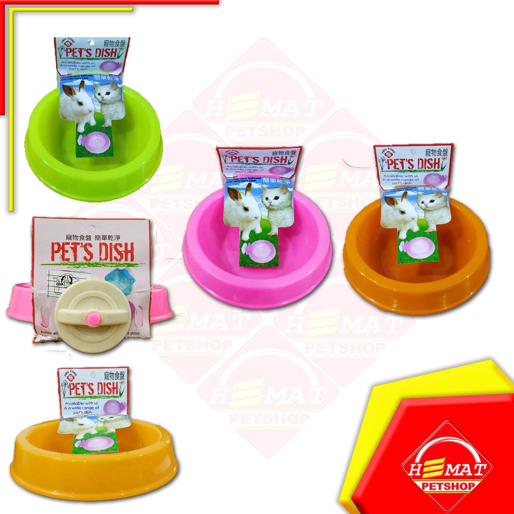 Tempat Makan Kelinci &amp; Hamster / Pet Dish Bulat L