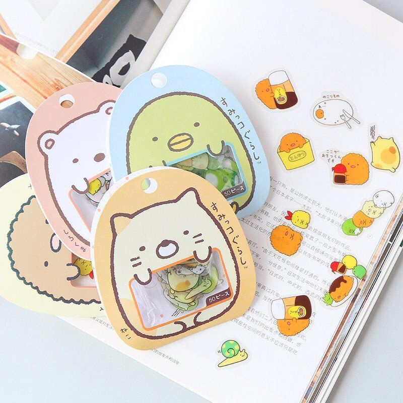 

【GFY】 50 PCS Sticker SUMIKKO GURASHI Transparent / Stiker Plastik Transparan AESTHETIC Lucu KOREA 【COD】