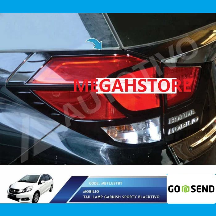 garnish belakang mobilio hitam / black