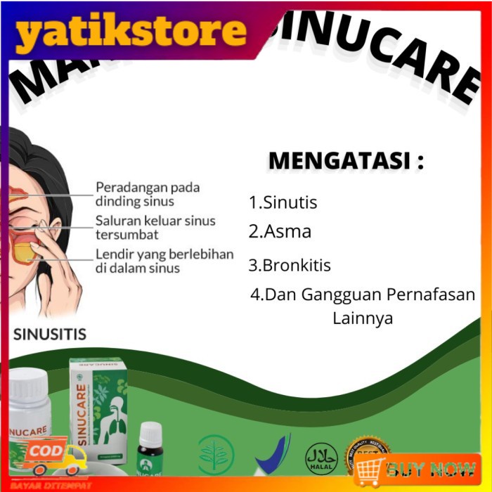 

100% ASLI SINUCARE - OBAT HERBAL SINUS BRONKITIS ASMA DAN GANGGUAN PERNAPASAN [YTK]