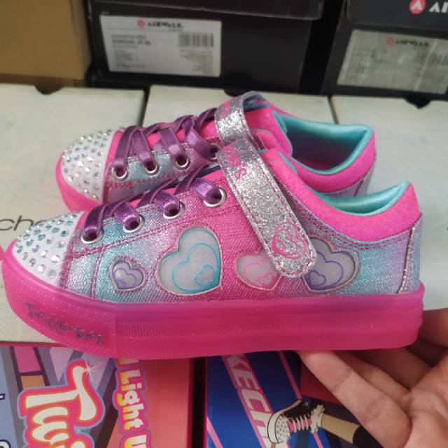 Sports Station Sale Sepatu Anak Skechers Twinkle Shoes Kids Girl Hot Pink