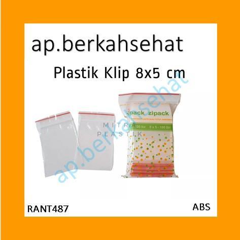 PLASTIK KLIP OBAT 8X5CM PER PAK