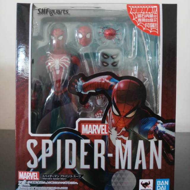 SHF SpiderMan PS4 BIB mulus Original Bandai Japan Version