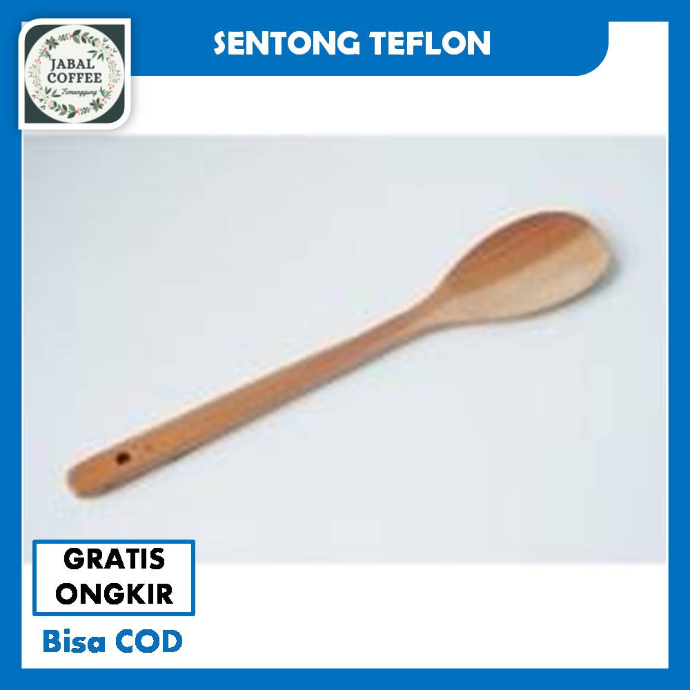 Centong Teflon Jumbo Kayu / Centong Teflon Jumbo / Centong Kayu Masak J55