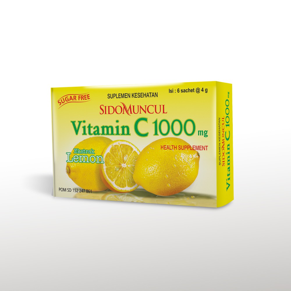 Sido Muncul Vitamin C 1000 Serbuk Lemon 6 S Jaga Daya Tahan Tubuh Shopee Indonesia