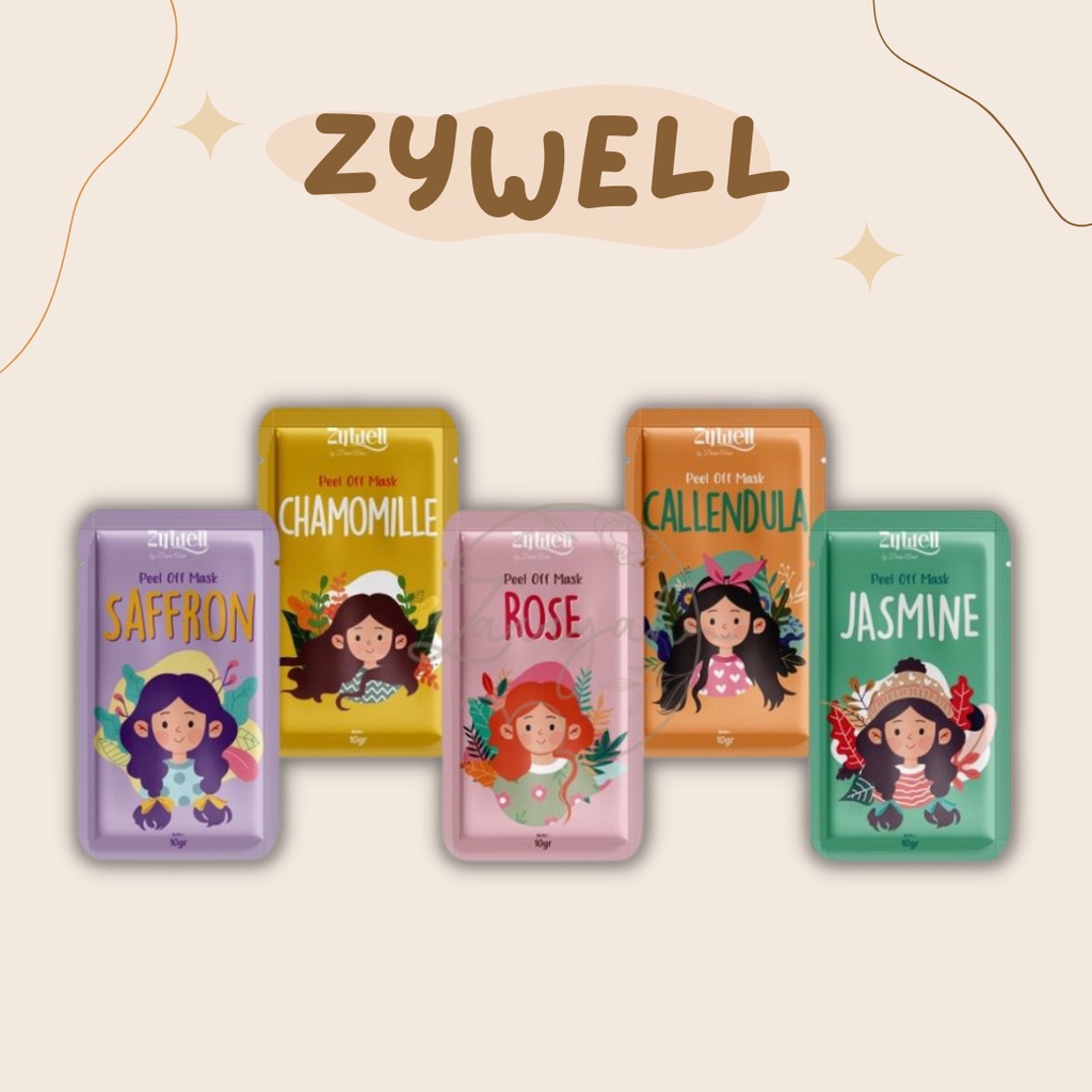 Masker Zywell Peel Off Mask Rubber Mask Masker BPOM Masker Kelupas Travel Size 5gr Full Size 10gr Sa