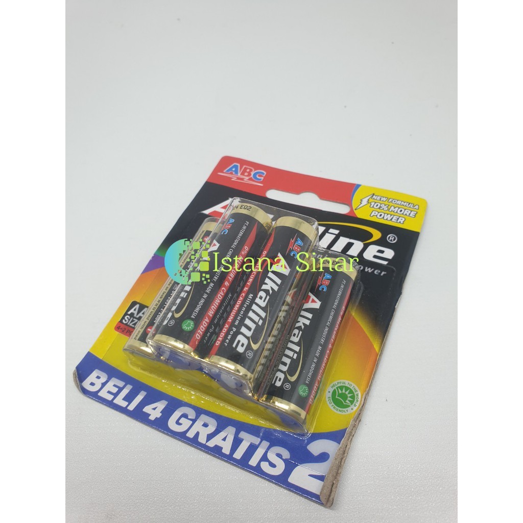 batre ABC alkaline AA isi 6 pcs / A2 / baterai / battery