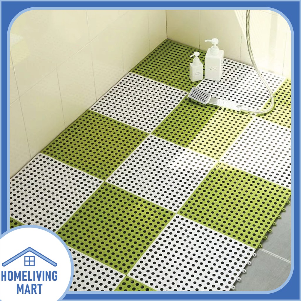 Alas Anti Slip Kamar Mandi / Karpet Anti Licin Dapur Mat Non-slip 30x30 Cm Polkadot Pvc