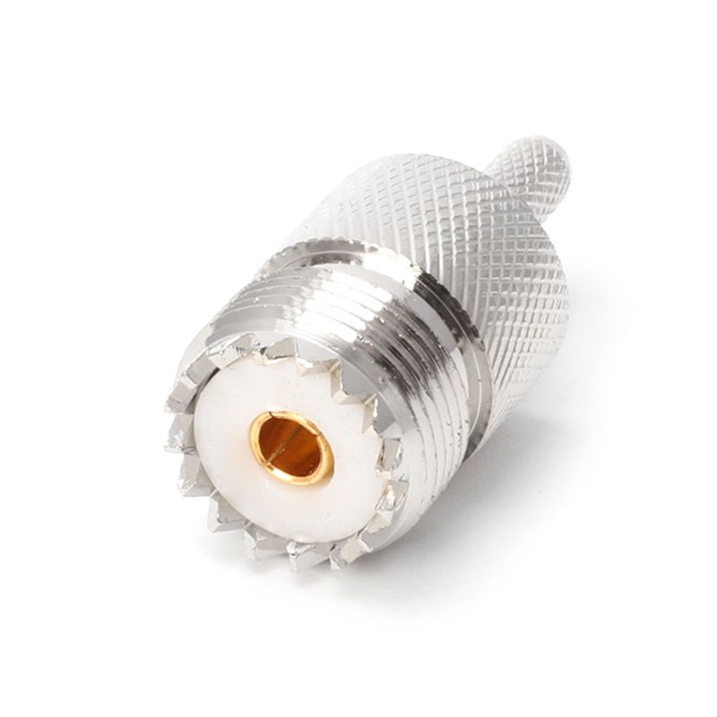Cre 10 Set Adapter Konektor Kabel Coaxial Jack UHF Female SO239 Untuk RG58 RG142 RG400 LMR195