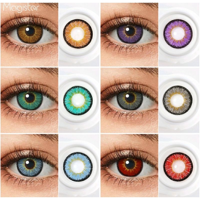 Softlens Cosplay Neon Red / Blue / Green / Violet / Brown / Grey ( Softlens Merah / Softlens Biru / 