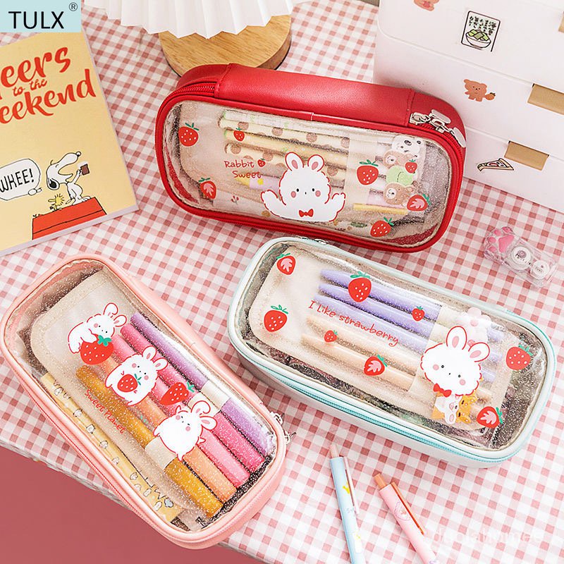 

AGOEE-TULX korean stationery fountain pen case cute school supplies back to school kawaii storage pe