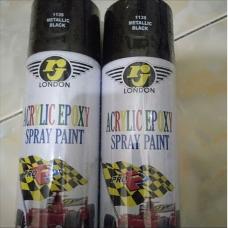 cat semprot RJ London warna hitam metalic 400cc (1139)pilox pylox