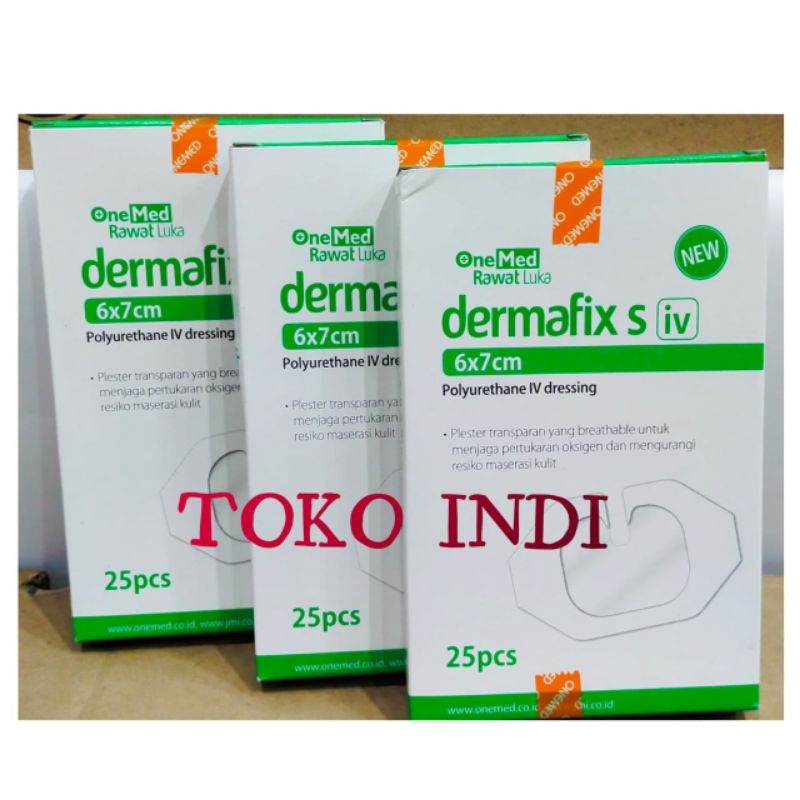 Dermafix S iv 6x7 cm/Plester Anti Air Infus Dewasa 6x7 cm 25 pcs