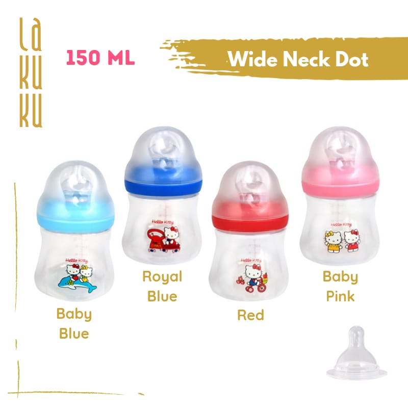 Lakuku - Lusty Bunny Botol Susu Anak Dot Slim Wide Neck Straw Cup Sedotan edisi Hello Kitty