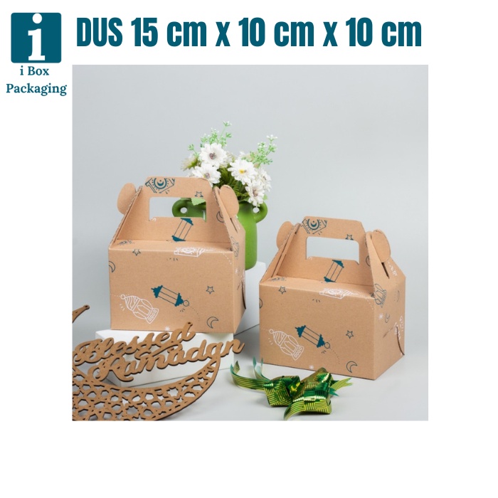 

[ 10 pcs ] Box Jinjing Toples Persegi Panjang 500Gr Dus Tenteng Packaging Hampers Parsel Kardus Ukuran 15x10x10cm Motif Maroco