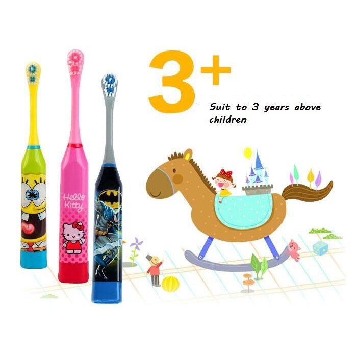 Sikat Gigi Anak Elektrik Karakter Kartun - Toothbrush Electric With Cartoon Pattern