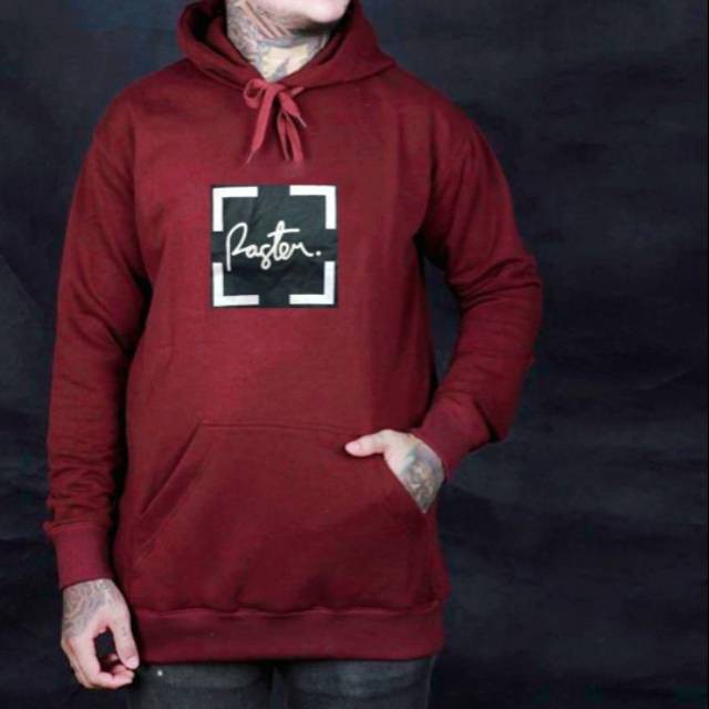 Jaket Sweater Hoodie Unisex Raster Maroon