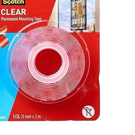 

☪ Double Tape 3M Scotch Clear Permanent Mounting Transparan 4010C 4,5KG ➱
