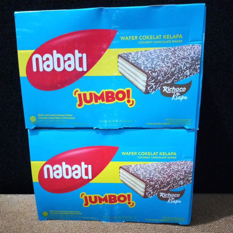 

Nabati Wafer Cokelat Kelapa Jumbo 37gr x 12pcs = 444gr