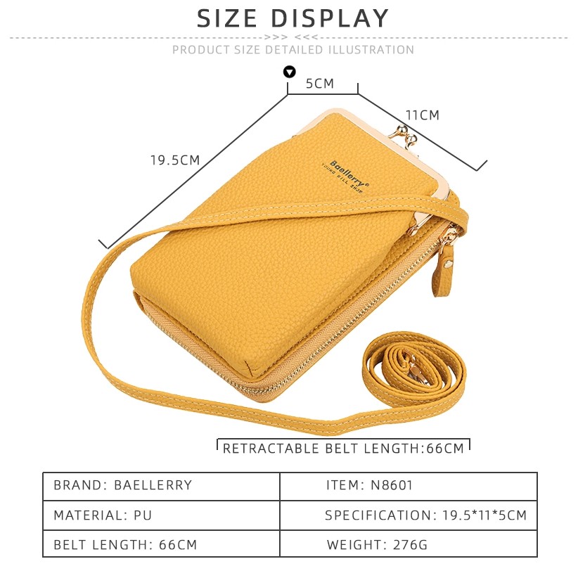[ Clearance Sale! ] Tas Hp Wanita MINI Baellerry Import Selempang Wanita Bahan Kulit