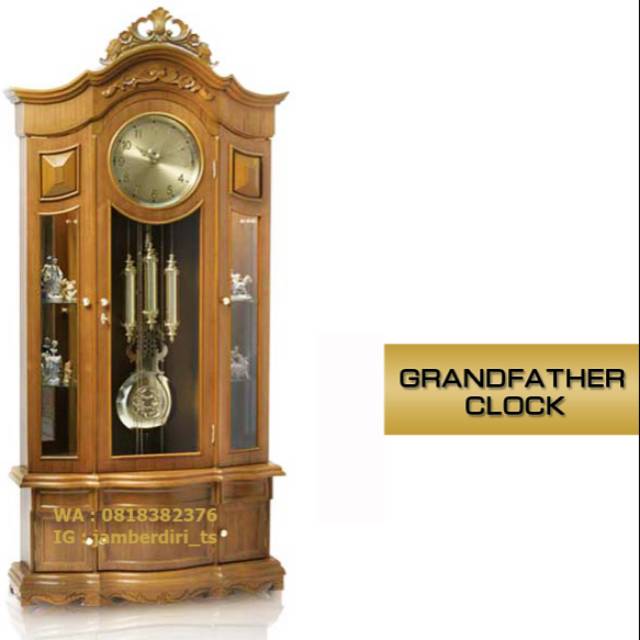 Jam Berdiri / Grandfather Clock Jerman Ukiran Jepara